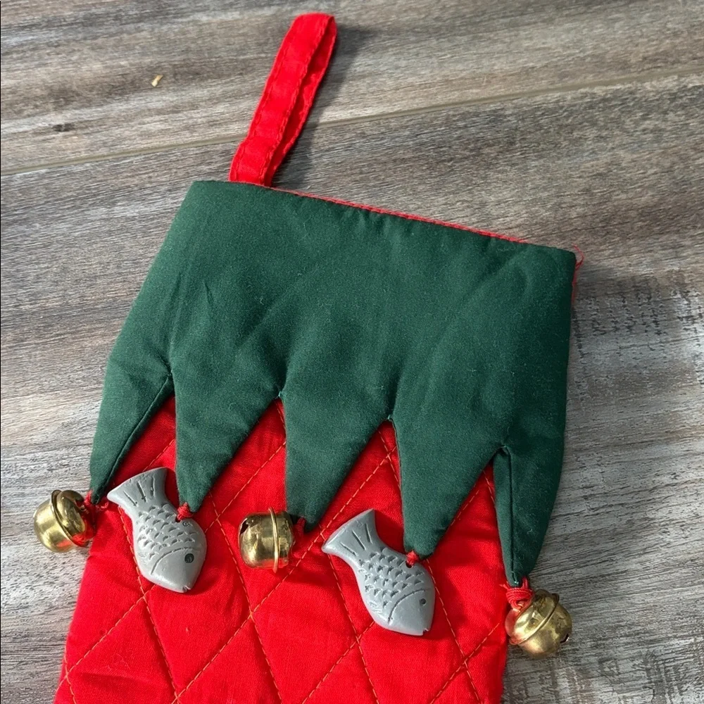 Good Kitty Christmas Stocking Fish